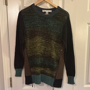 Curio New York multicolor Sweater with zippers at the side loose fit